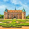 The front of the Egeskov Castle in Denmark