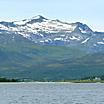 The mountain landscape near Tromso, Norway