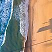 Aerial view of a beach in Australia